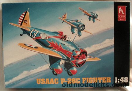 Hobby Craft 1/48 USAAC Boeing P-26C Peashooter - 94th Pursuit Sq or 94th PS 1 PG, HC1563 plastic model kit